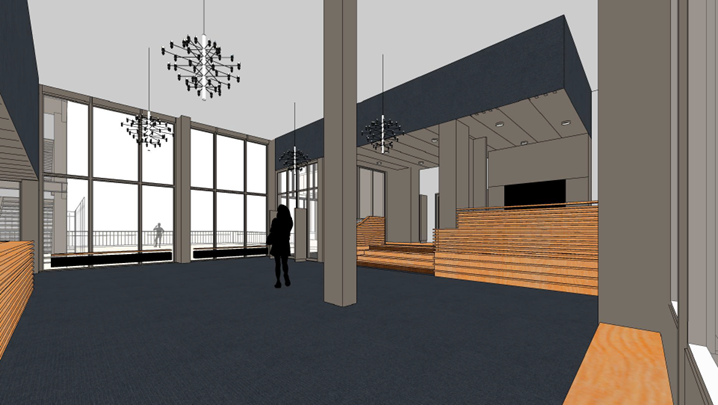 Modélisation 3D du nouveau hall d'entrée des Tanneurs