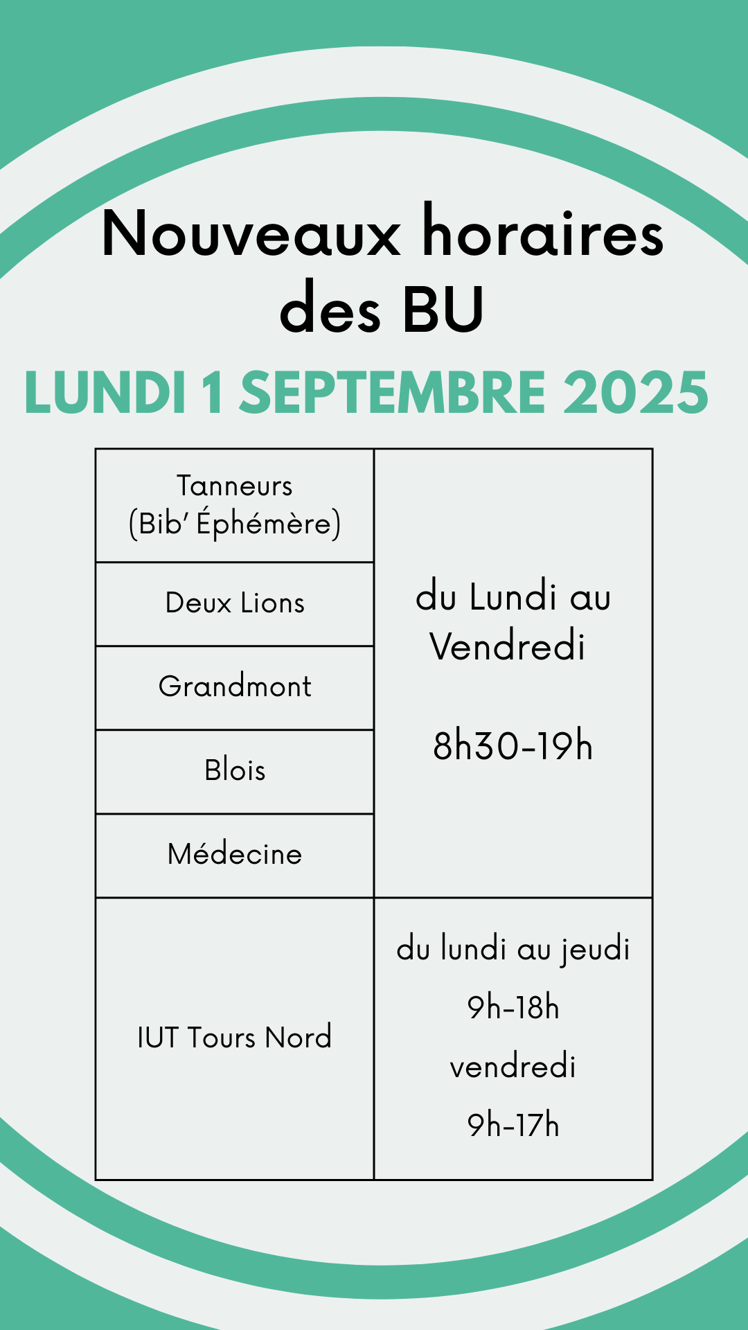horaires